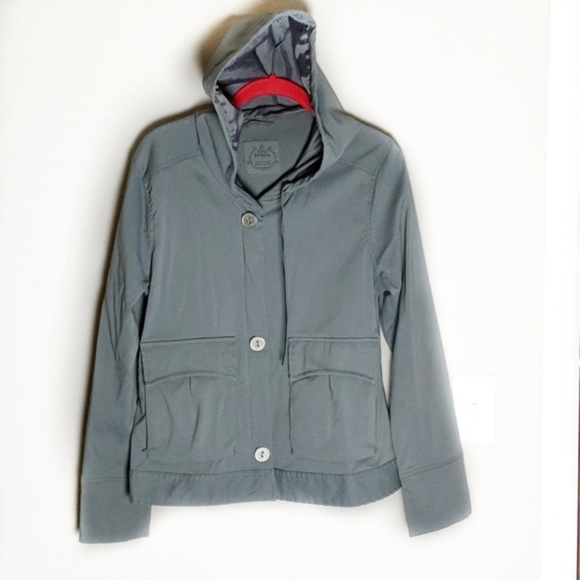 Prana Jackets & Blazers - Prana Gray Hooded Zip Up Jacket Large